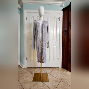 UMGEE - Women's Long Gray Sweater Cardigan - Size M
